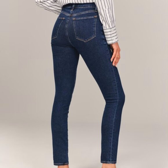 Abercrombie & Fitch Curve Love High Rise Super Skinny Ankle Jeans Size 27 - Picture 2 of 7